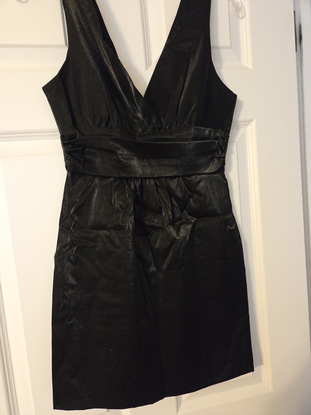Forever 21 Shimmery Black V-Neck Mini Dress Small NWOT